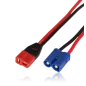 Adapter lead, Deans female / EC3 male, wire 1.5mm2, Silicon, lenght 10cm