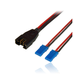 Adapter lead, MPX male / 2xJR female, wire 0.5mm2, Silicon, lenght 10cm