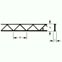 Plastruct OWTS8 Open Web Truss 9.5 x 6.4 x 150mm