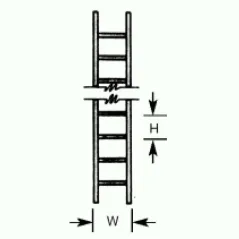 Plastruct LS2 Ladder 4.0mm x 2.0mm x 75mm