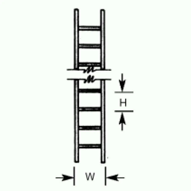 Plastruct LS4 Ladder 6.4mm x 3.2mm x 125mm