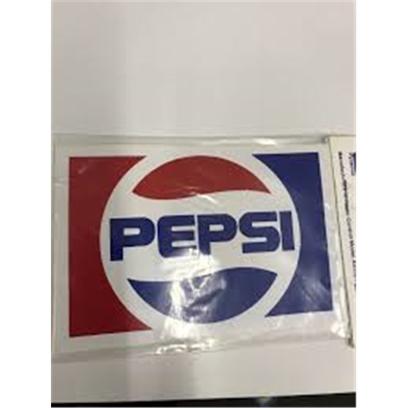 PEPSI Logos sticker on printed vinyl  92mm x 59mm 1 per sheet 2 pack