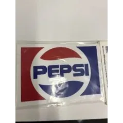 PEPSI Logos sticker on printed vinyl 92mm x 59mm 1 per sheet