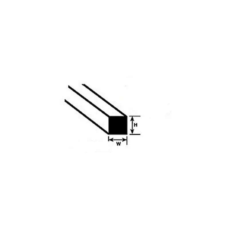 Plastruct MS20 Square Rod 0.5mm x 250mm Plastruct MS20 Square Rod 0.5mm x 250mm