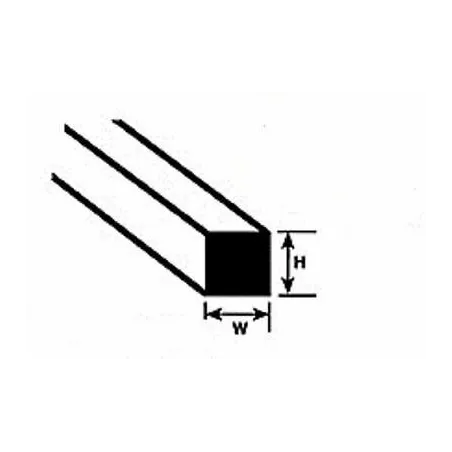 Plastruct MS60 Square Rod 1.5mm x 250mm