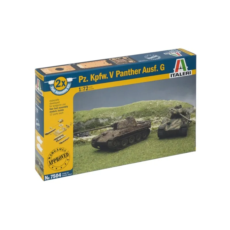 ITALERI PZKPFW.V PANTHER AUSF G 2 X FAST ASSEMBLY ITALERI PZKPFW.V PANTHER AUSF G 2 X FAST ASSEMBLY