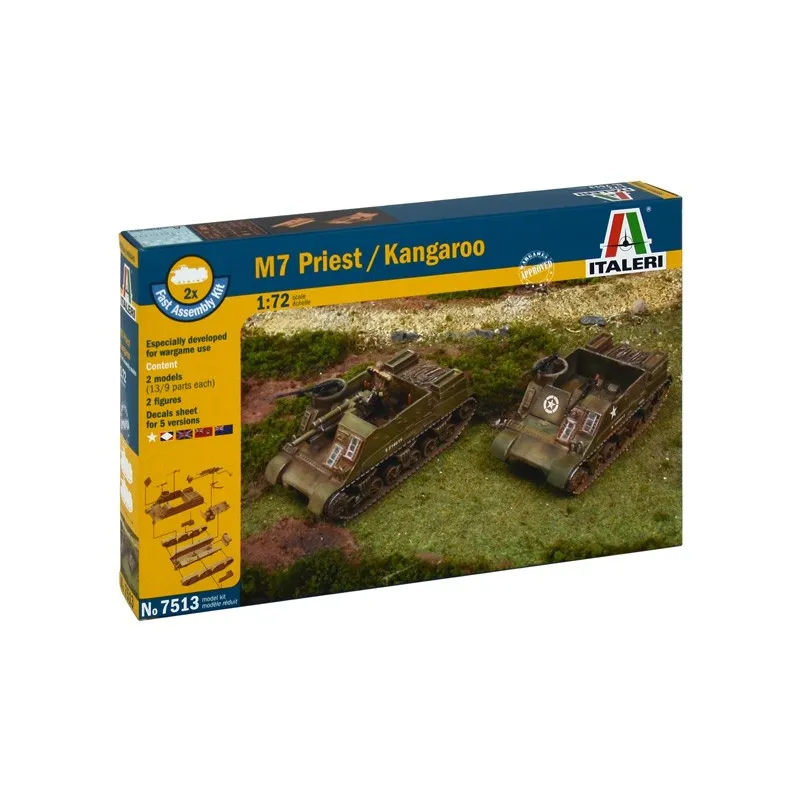 ITALERI M7 PRIEST 105MM / KANGAROO (FAST ASSEMBLEY X 2 PCS)