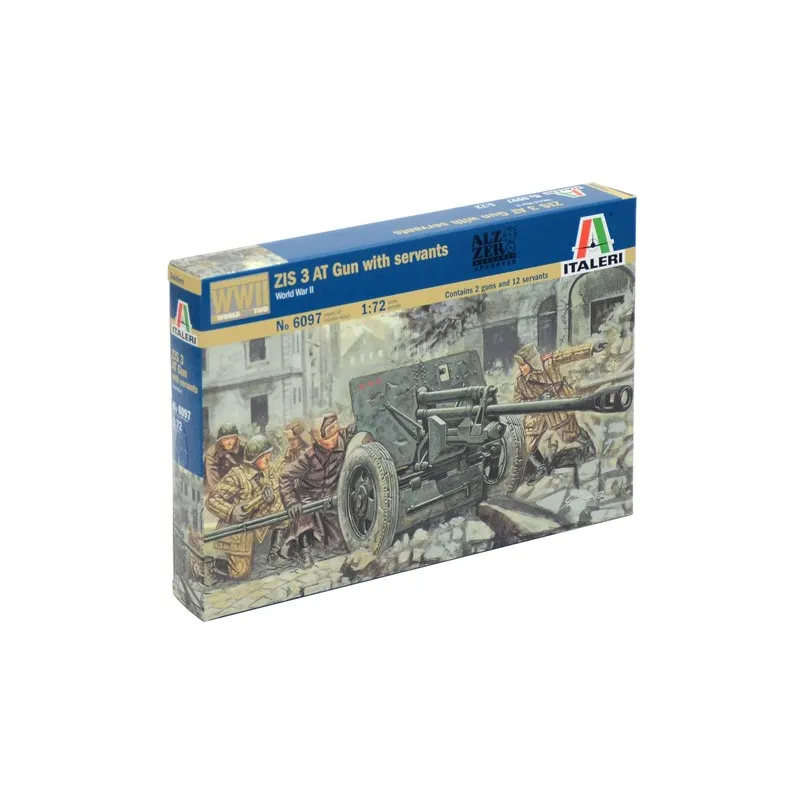 ITALERI 1/72 WWII RUSS ZIS3 AT GUN W CREW ITALERI 1/72 WWII RUSS ZIS3 AT GUN W CREW