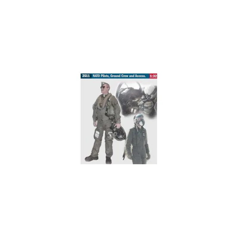 ITALERI PILOTS GROUND CREW AND ACCESSORIES