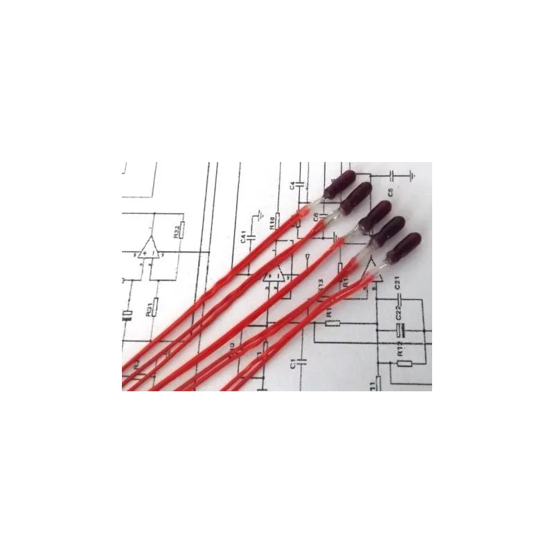 Natual Scenics 12v Red grain of wheat bulb and wire pack of 5