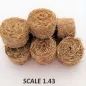 ROUND BALES HAY FOR SCALE 1:43 NATURAL PACK OF 2