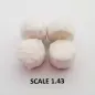 ROUND BALES WHITE WRAP FOR SCALE 1:43 WHITE PACK OF 2