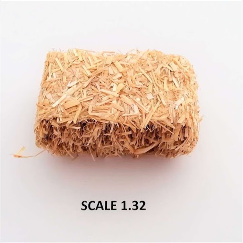 RECTANGULAR BALES HAY FOR SCALE 1:32 NATURAL PACK OF 5