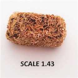 RECTANGULAR BALES HAY FOR SCALE 1:43 NATURAL PACK OF 5