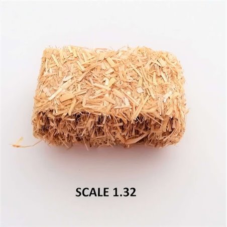 RECTANGULAR BALES STRAW FOR SCALE 1:32 NATURAL PACK OF 5