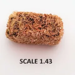 RECTANGULAR BALES STRAW FOR SCALE 1:43 NATURAL PACK OF 2