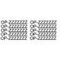 Caa Registration Number Stickers 10 pack