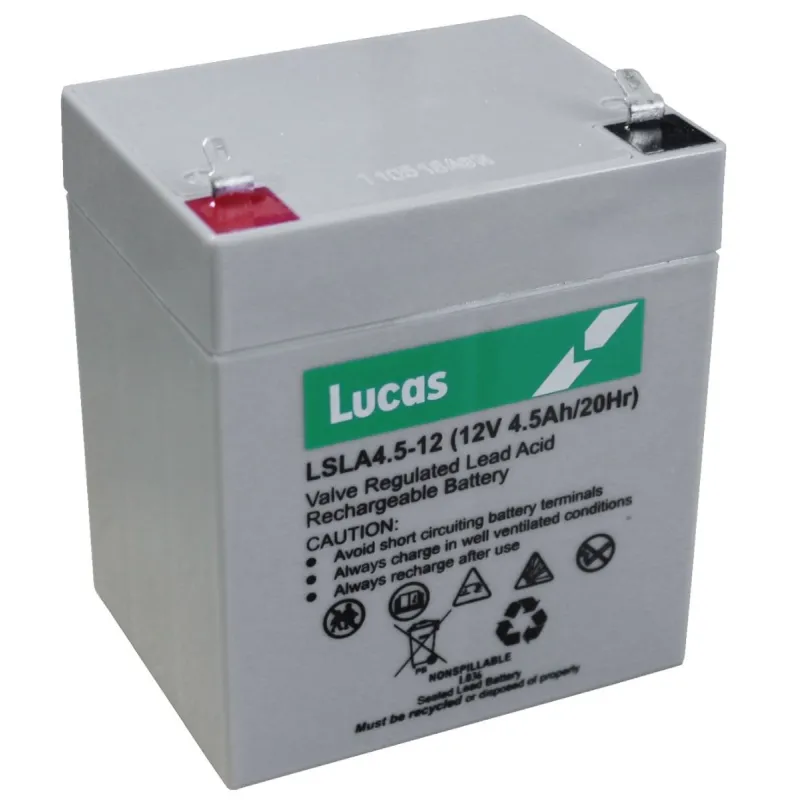 LSLA4.5-12 Lucas Sealed Lead Acid Battery 12V 4.5Ah LSLA4.5-12 Lucas Sealed Lead Acid Battery 12V 4.5Ah