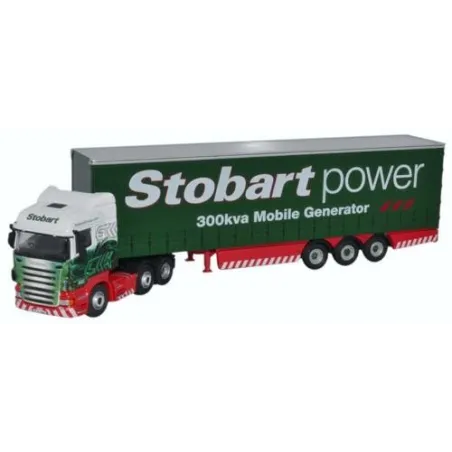 Oxford Diecast Scania Highline Curtainside Stobart Power