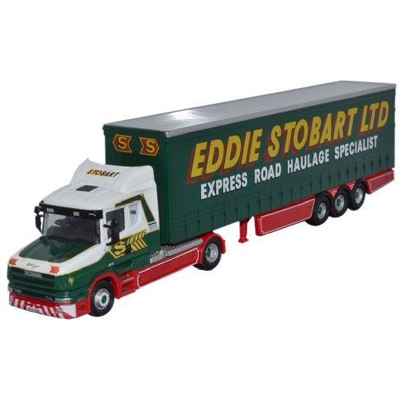 Oxford Diecast Scania T Cab Curtainside Eddie Stobart