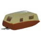 Oxford Diecast Caravan Cream and Brown 