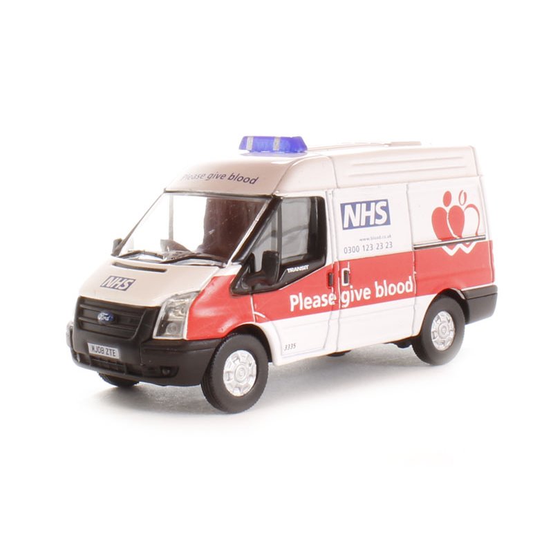 Oxford Diecast NHS Blood Donor Van Ford Transit