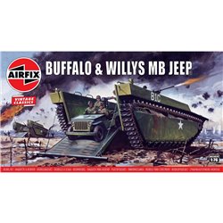 Airfix 02302V Buffalo Amphibian LVT & Jeep 1:76