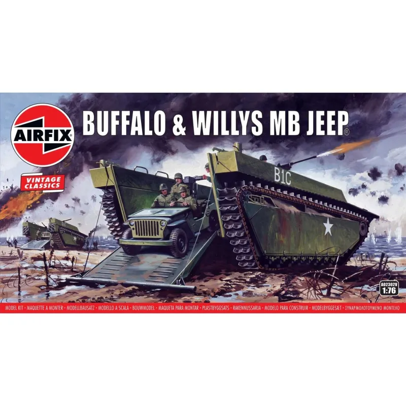 Airfix 02302V Buffalo Amphibian LVT & Jeep 1:76 Airfix 02302V Buffalo Amphibian LVT & Jeep 1:76