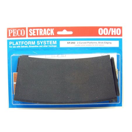 Peco Products ST-292 Setrack curved platform (Brick)