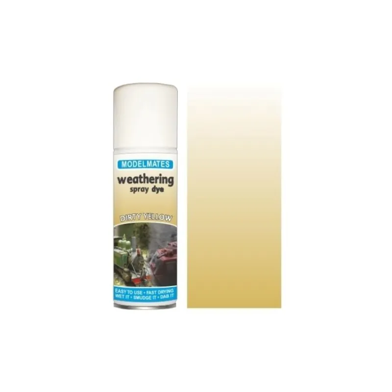 Modelmates Weathering Spray Can - Dirty Yellow 200ml Modelmates Weathering Spray Can - Dirty Yellow 200ml