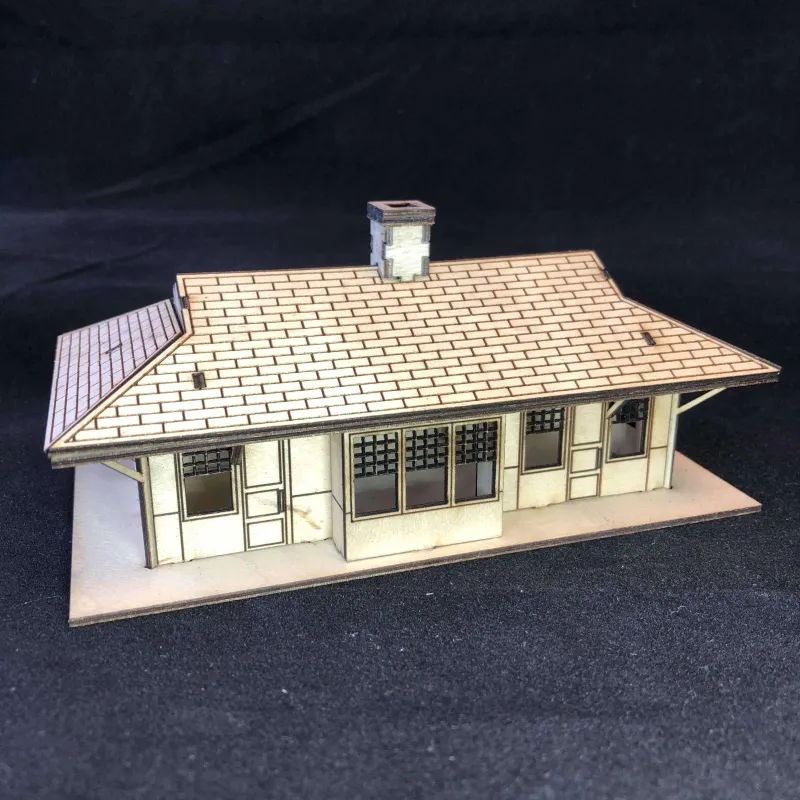 Train Station Depot HO/OO Scale Model LASER CUT KIT