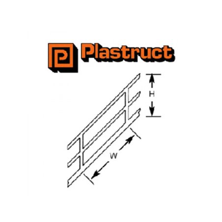 Plastruct SRS2  Stair Rail 11.1mm x 6.4mm x 90mm