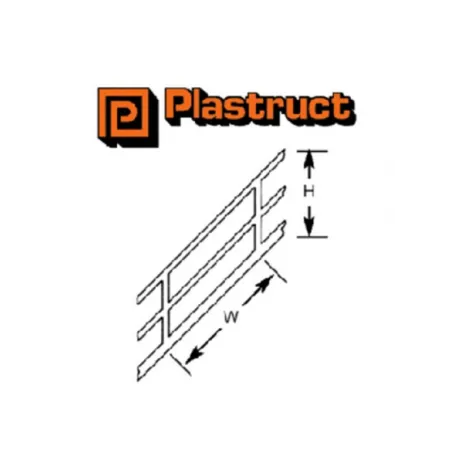 Plastruct SRS2 Stair Rail 11.1mm x 6.4mm x 90mm