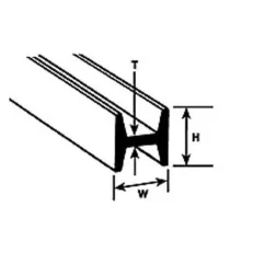 Plastruct HFS10 H-Column 7.9 x 7.9 x 375mm