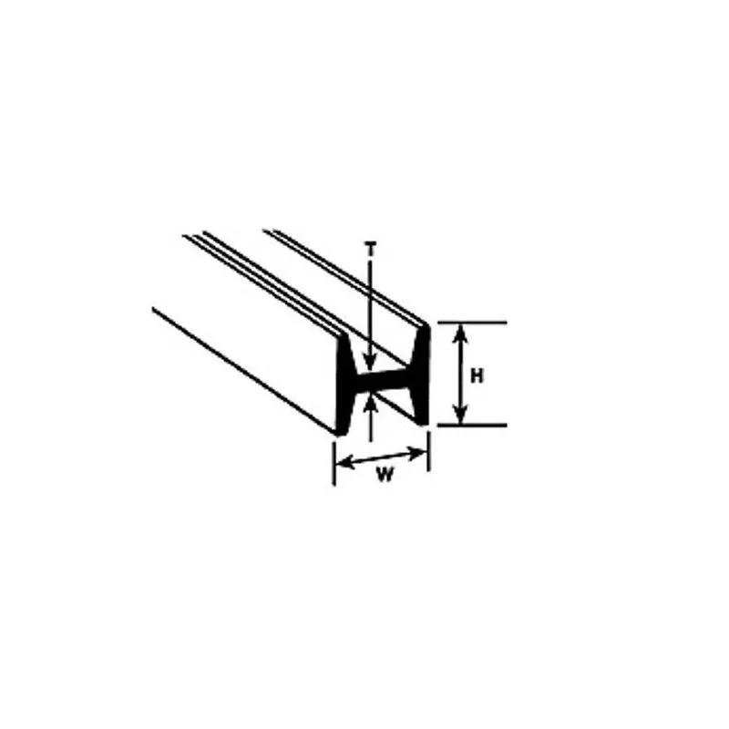 Plastruct HFS10 H-Column 7.9 x 7.9 x 375mm Plastruct HFS10 H-Column 7.9 x 7.9 x 375mm