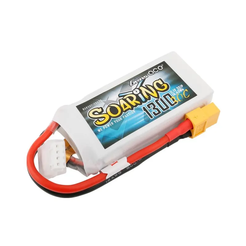 gensace Li-Po 3S 11.1V 1300mAh 30C Soaring with XT60