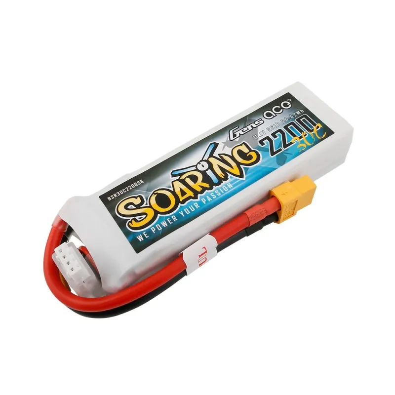Gensace Li-Po 3S 11.1V 2200mAh 30C Soaring with XT60
