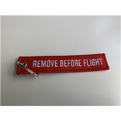 Remove Before Flight Aviation Gifts Key Tag Key Chain in Red