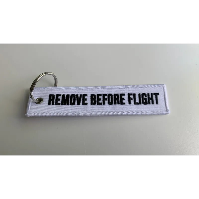 Remove Before Flight Aviation Gifts Key Tag Key Chain in white Remove Before Flight Aviation Gifts Key Tag Key Chain in white
