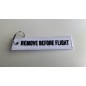 Remove Before Flight Aviation Gifts Key Tag Key Chain in white