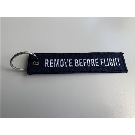 Remove Before Flight Aviation Gifts Key Tag Key Chain in black 