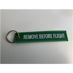 Remove Before Flight Aviation Gifts Key Tag Key Chain in green