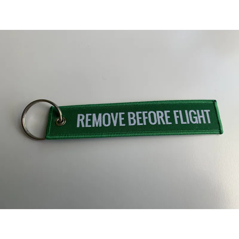 Remove Before Flight Aviation Gifts Key Tag Key Chain in green Remove Before Flight Aviation Gifts Key Tag Key Chain in green