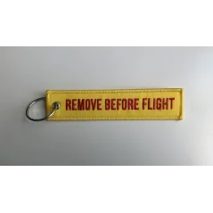 Remove Before Flight Aviation Gifts Key Tag Key Chain in yellow / red