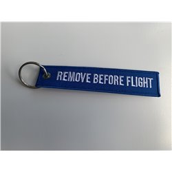 Remove Before Flight Aviation Gifts Key Tag Key Chain in Blue