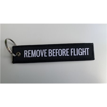 Remove Before Flight Aviation Gifts Key Tag Key Chain in Black