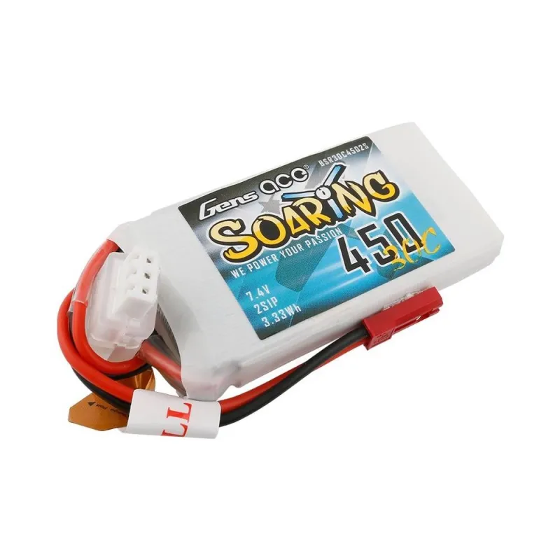 Li-Po 2S 7.4V 450mAh 30C Soaring with BEC