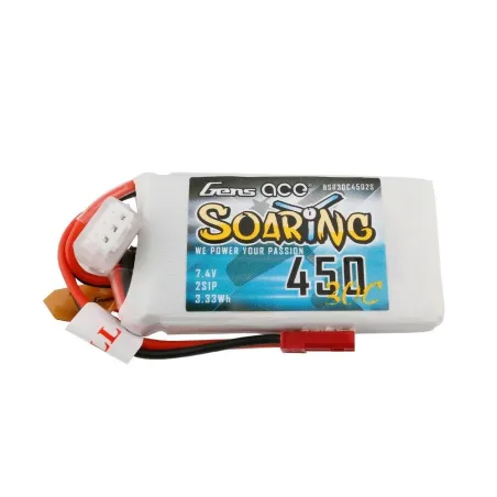 Li-Po 2S 7.4V 450mAh 30C Soaring with BEC