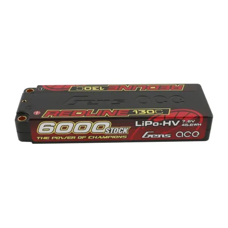 Li-Po HV Car Hard Case 2S2P 7.6V 6000mAh 130C RL with 5mm