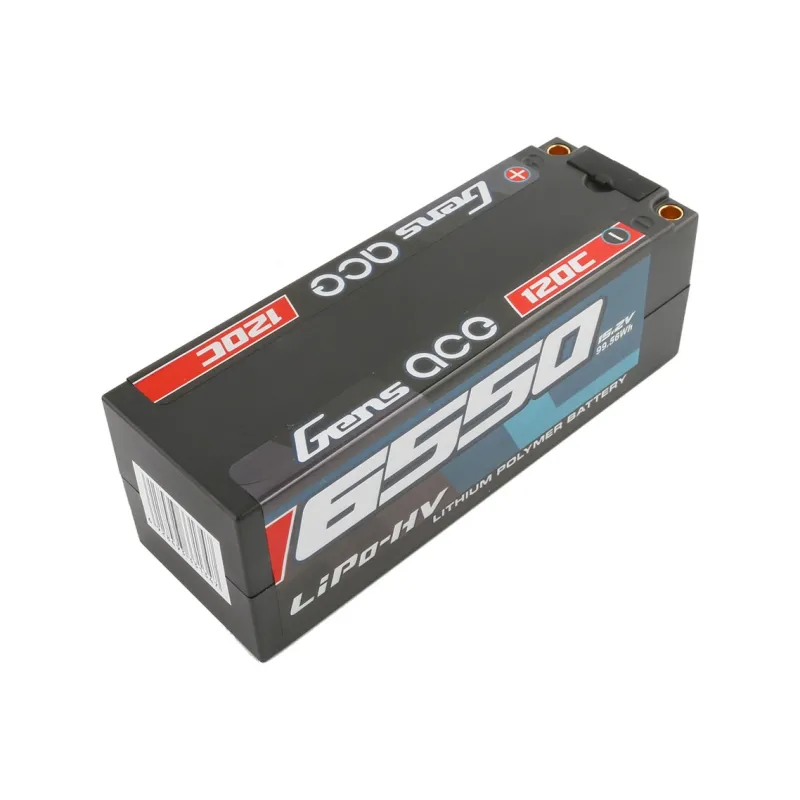 Li-Po HV Car Hard Case 4S 15.2V 6550mAh 120C with 5mm